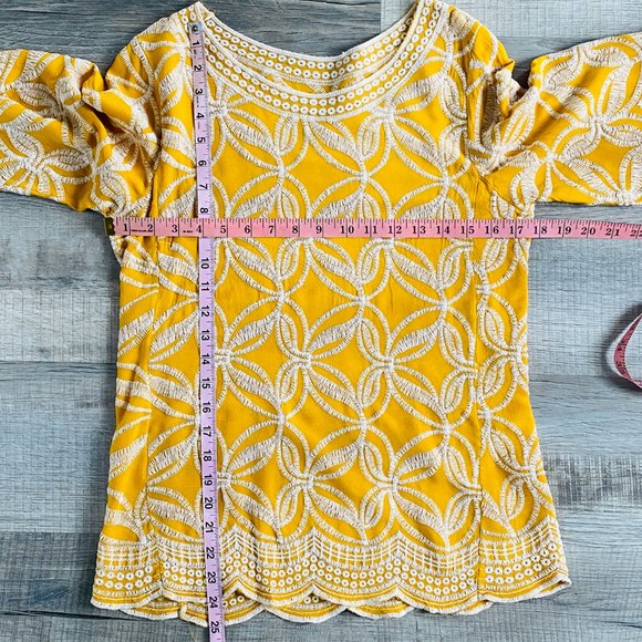 Solitaire for Anthropolgie Embroidered Boho Peasant Blouse (size S) - Picture 7 of 12